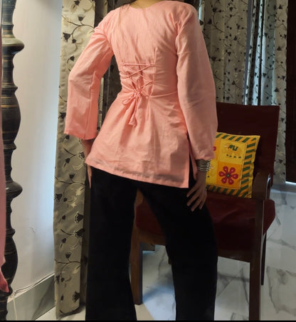 PARI SHORT CORSET BACK KURTI