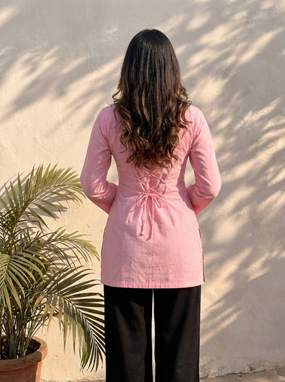 PARI SHORT CORSET BACK KURTI