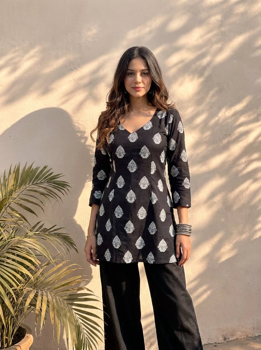 KALI SLEEVED SHORT KURTI