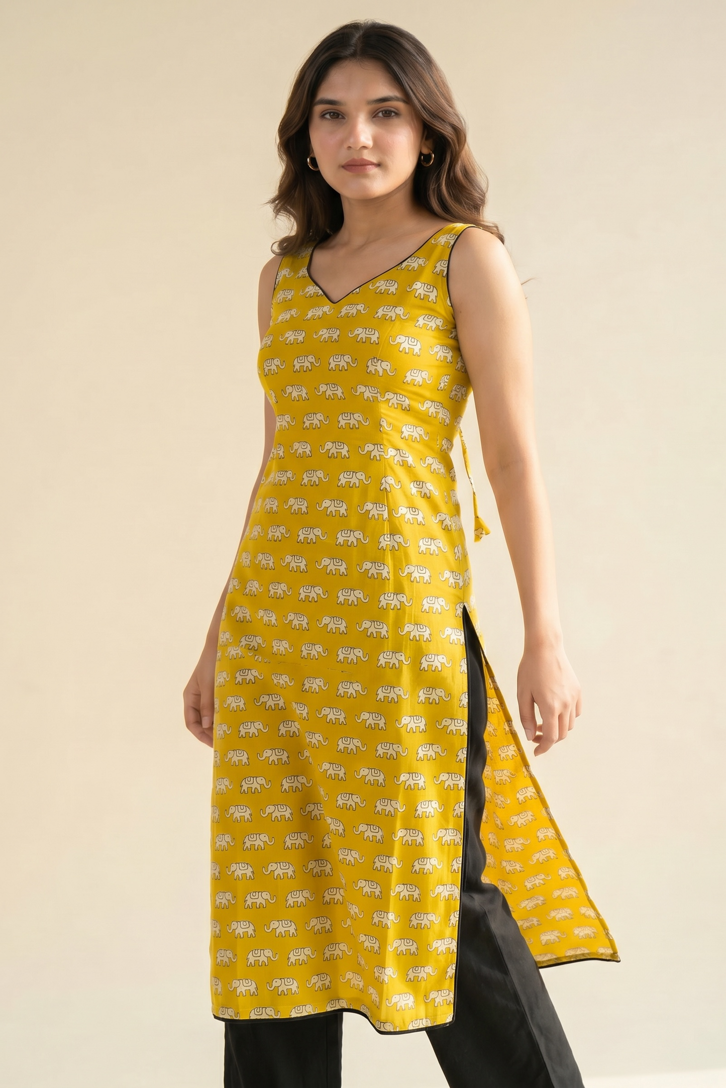 SLEEVELESS LONG KURTI