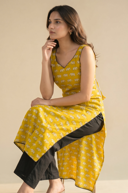 SLEEVELESS LONG KURTI