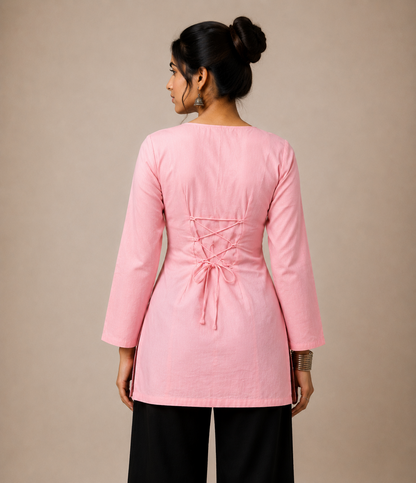 PARI SHORT CORSET BACK KURTI