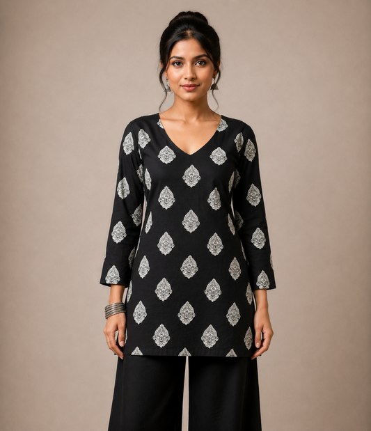 KALI SLEEVED SHORT KURTI