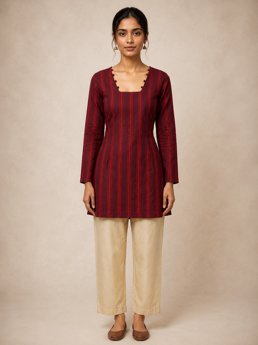 GULAABO CORSET BACK SLEEVED KURTI