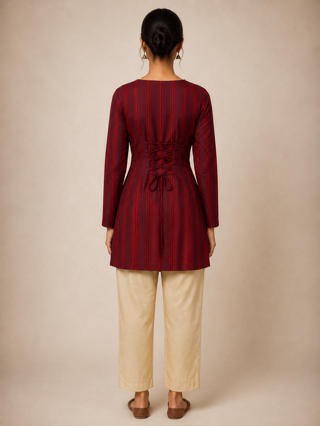 GULAABO CORSET BACK SLEEVED KURTI